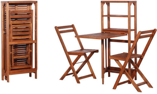 Vidaxl Sammenleggbart bistrosett 3 deler