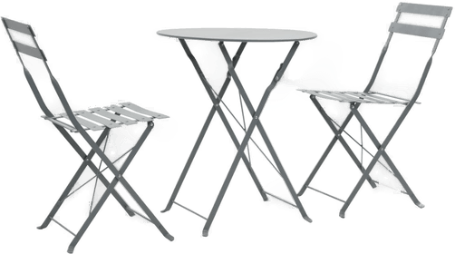 Vidaxl Bistrosett 3 deler grå