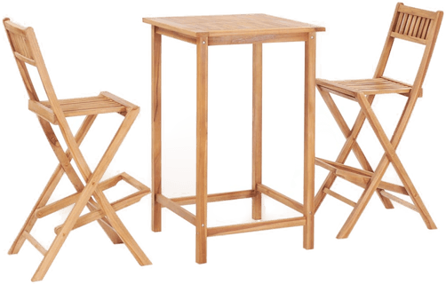 Vidaxl Barsett 3 deler teak
