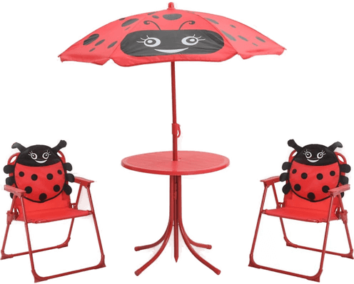 Vidaxl Hagegruppe til barn med parasoll