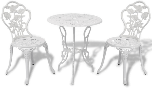 Vidaxl Bistrosett 3 deler hvit