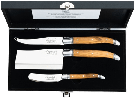 Laguiole Ostekniver 3 stk, oliventre
