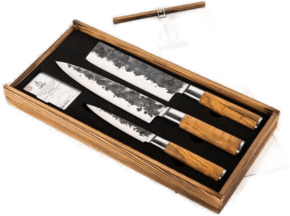 Forged Knivsett 3 deler 35/32/25 cm