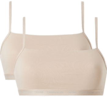 Calvin Klein One Cotton Unlined Bralette Beige