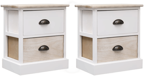Vidaxl Nattbord 2 stk hvit 38x28x45 cm