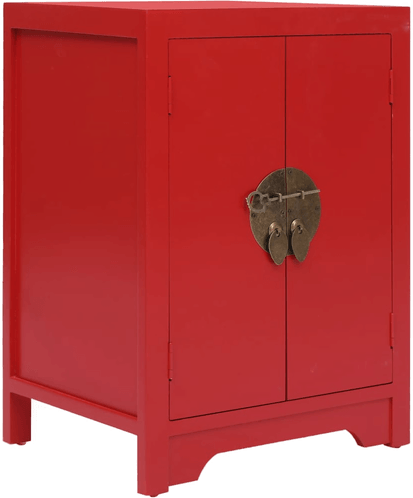 Vidaxl Nattbord rød 38x28x52 cm