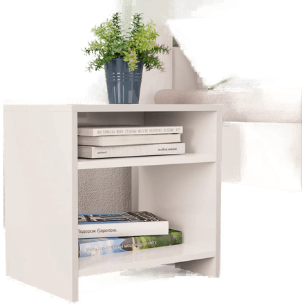 Vidaxl Nattbord hvit 40x30 cm