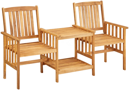 Vidaxl Hagestoler med tebord 159x61x92 cm