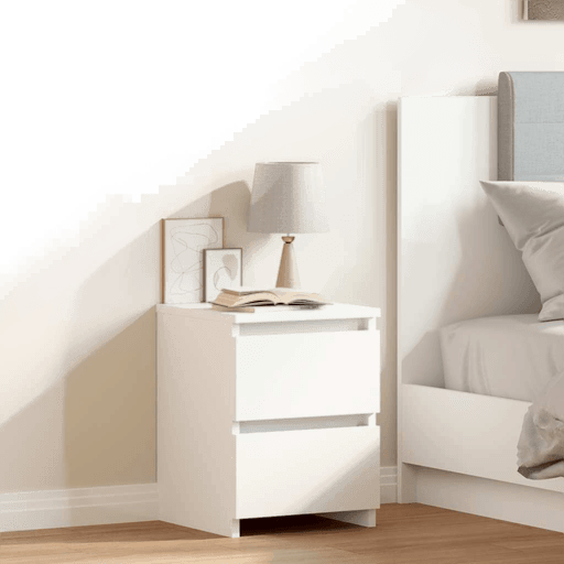 Vidaxl Nattbord hvit 30x30x40 cm