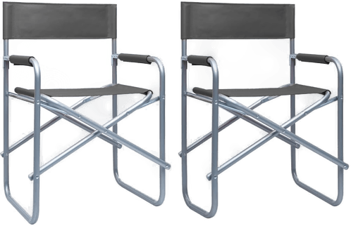 Vidaxl Regissørstoler 2 stk grå