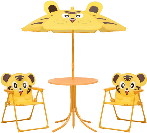 Vidaxl Hagegruppe til barn med parasoll