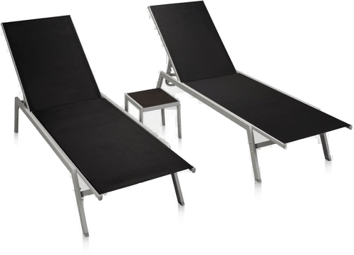 Vidaxl Solsenger 2 stk svart