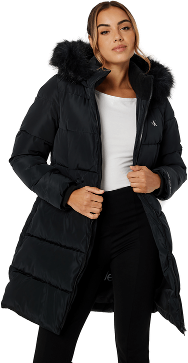 Calvin Klein Jeans Faux Fur Hooded Jacket