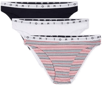 Tommy Hilfiger Bikini Briefs 3P Hvit/Marine