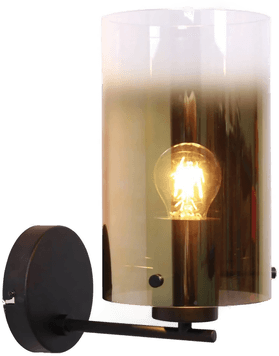 Freelight Ventotto vegglampe, svart/gull