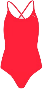 Puma V-Neck Padded Swimsuit Rød