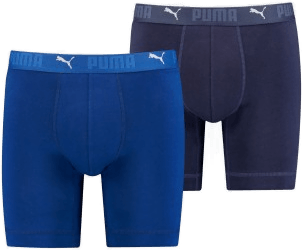 Puma Sport Cotton Long Boxer Blå