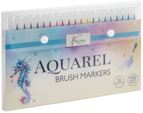 Nassau Akvarellpenner 20 stk + vannpensel