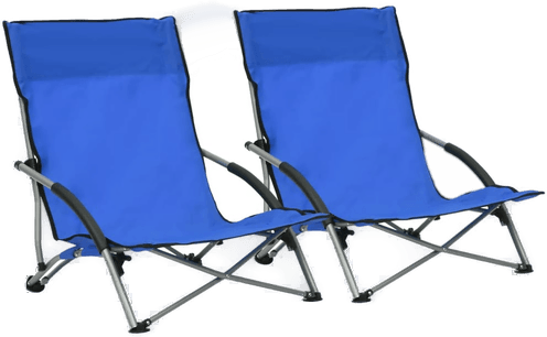 Vidaxl Sammenleggbare strandstoler 2 stk