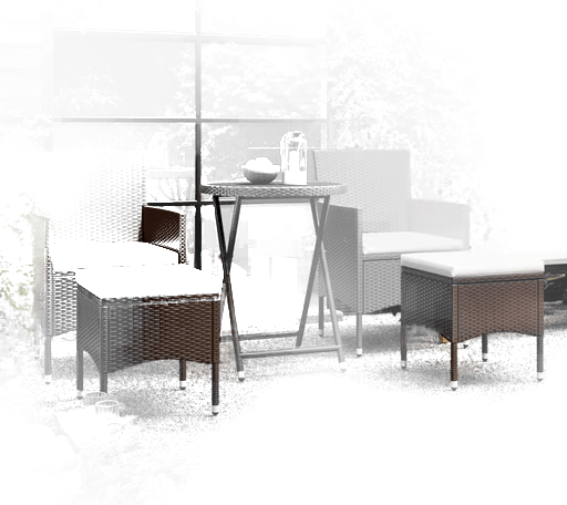 Vidaxl Hagebistrosett 5 deler brun