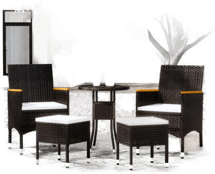 Vidaxl Hagesofagruppe 5 deler