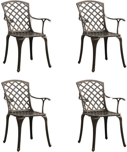 Vidaxl Hagestoler 4 stk bronse