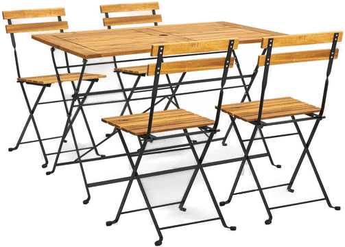 Vidaxl Sammenleggbar spisestue 5 deler