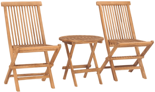 Vidaxl Utendørs spisestue 3 deler teak