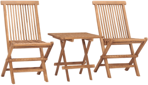Vidaxl Utendørs spisestue 3 deler teak
