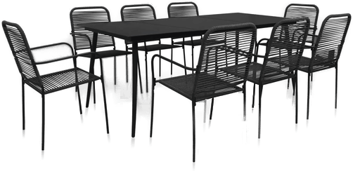 Vidaxl Utendørs spisestue 9 deler