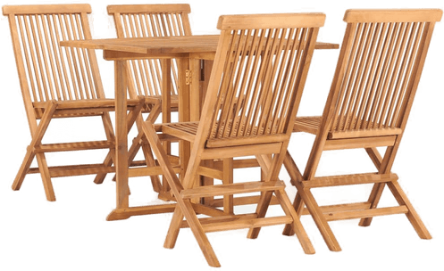 Vidaxl Utendørs spisestue 5 deler