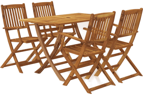 Vidaxl Sammenleggbar spisestue 5 deler