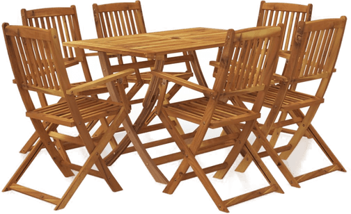 Vidaxl Sammenleggbar spisestue 7 deler