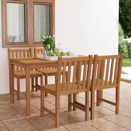 Vidaxl hagespisesett 140x80 cm teak