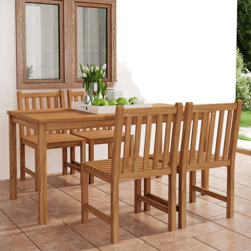 Vidaxl hagespisesett 160x80 cm heltre teak