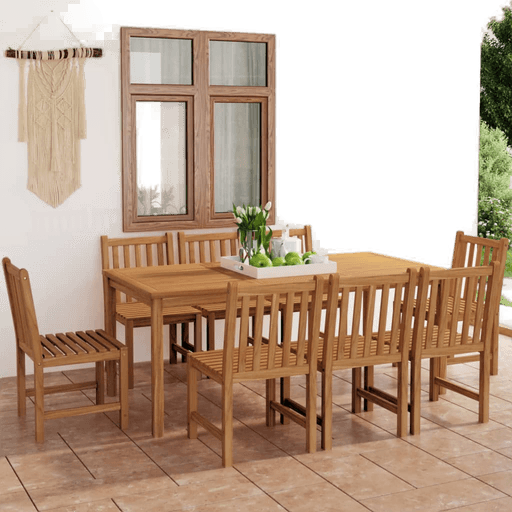 Vidaxl hagespisesett 180x90 cm heltre teak