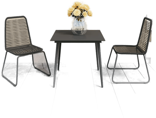 Vidaxl Utendørs spisestue 3 deler