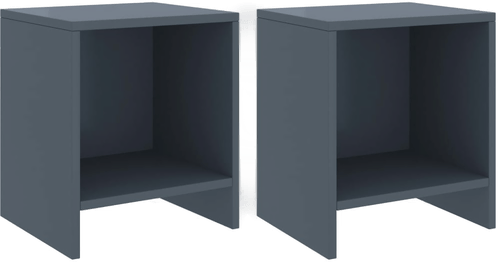 Vidaxl Nattbord 2 stk lysegrå 35x30x40 cm