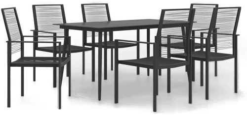 Vidaxl Hagespisestue 7 deler