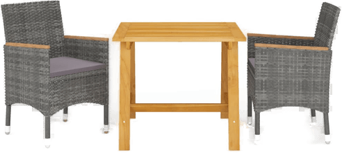 Vidaxl Utendørs spisestue 3 deler