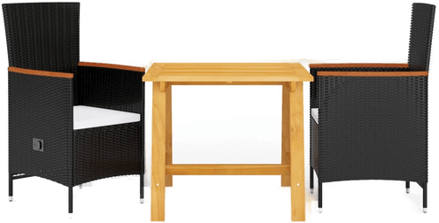 Vidaxl Utendørs spisestue 3 deler