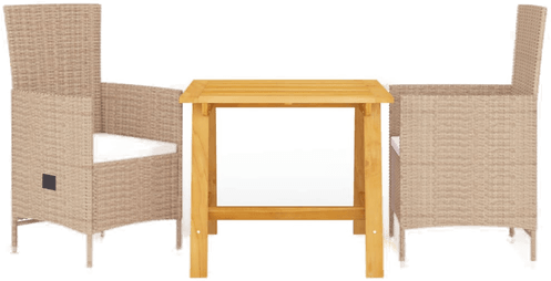 Vidaxl Utendørs spisestue 3 deler