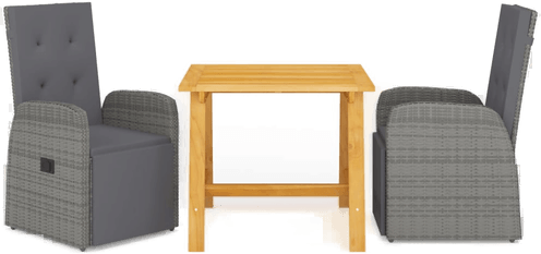 Vidaxl Utendørs spisestue 3 deler