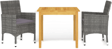 Vidaxl Utendørs spisestue 3 deler