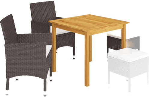 Vidaxl Utendørs spisestue 5 deler