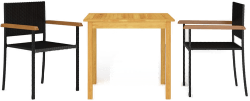 Vidaxl Utendørs spisestue 3 deler