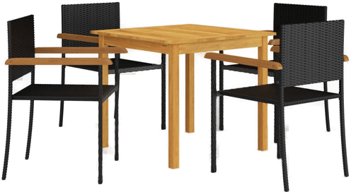 Vidaxl Utendørs spisestue 5 deler