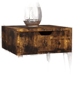 Vidaxl Nattbord røkt eik 40x40 cm