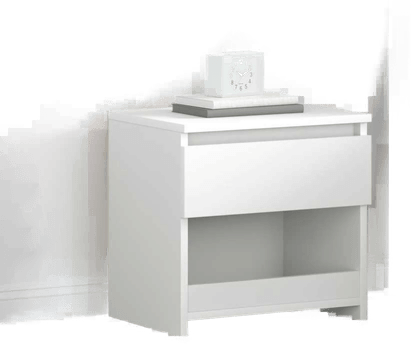 Vidaxl Nattbord hvit 40x30 cm