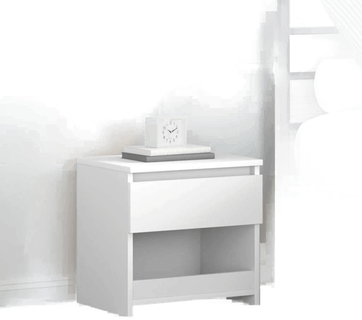 Vidaxl Nattbord 2 stk høyglans hvit